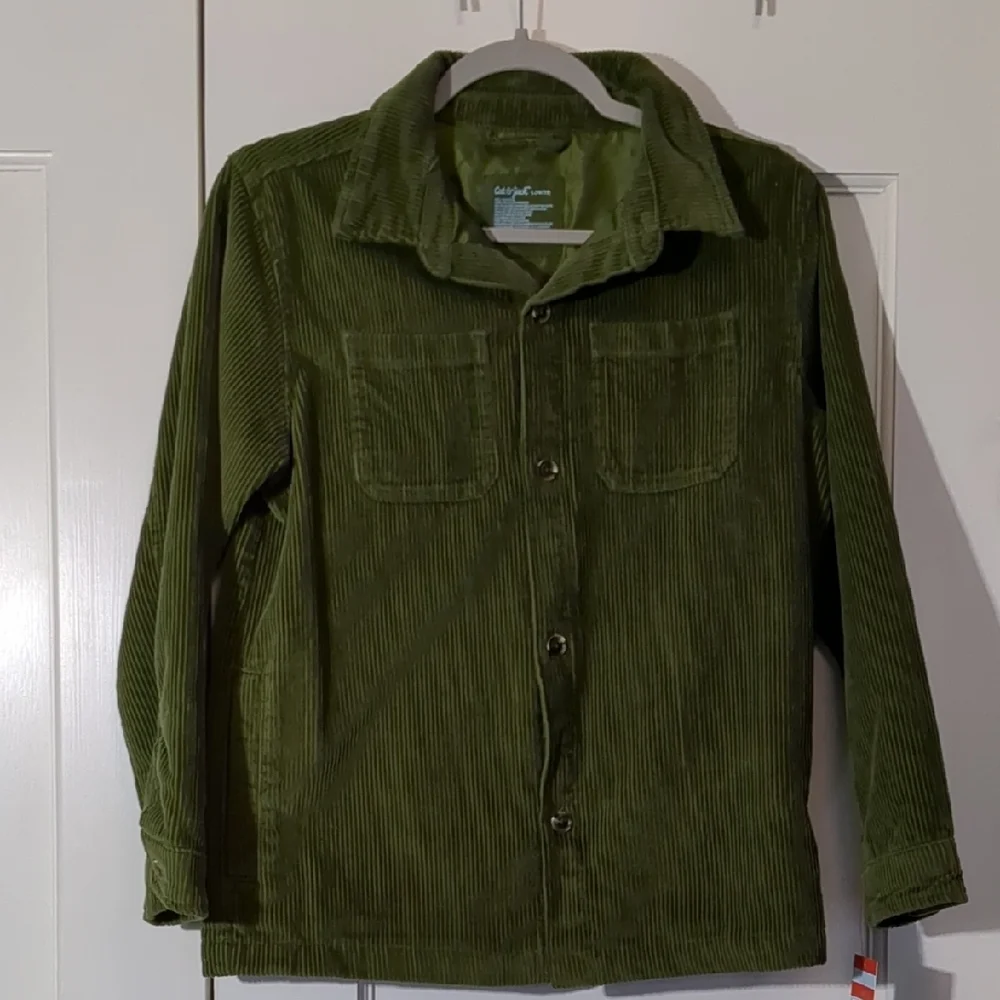 NWT Cat & Jack Green Corduroy Shirt Jacket Kids Sz L 10/12
